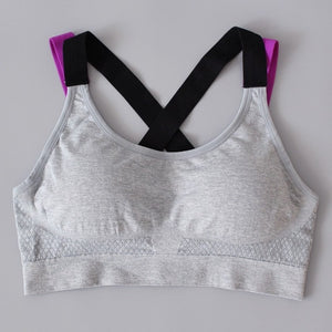 Women Sports Bra Tops High Impact for Fitness Yoga Running Pad Cropped Top SportsWear Tank Yoga Tops Sports Push Up Bra Women