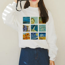Load image into Gallery viewer, Van Gogh Funny Harajuku Vogue Hoodies Women Autumn Oil Print Warm Aesthetic Ullzang Sweatshirts 90s Van Gone Meme Hoody Female