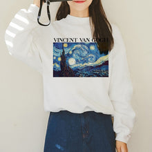 Load image into Gallery viewer, Van Gogh Funny Harajuku Vogue Hoodies Women Autumn Oil Print Warm Aesthetic Ullzang Sweatshirts 90s Van Gone Meme Hoody Female