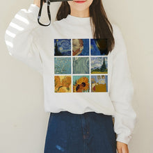Load image into Gallery viewer, Van Gogh Funny Harajuku Vogue Hoodies Women Autumn Oil Print Warm Aesthetic Ullzang Sweatshirts 90s Van Gone Meme Hoody Female