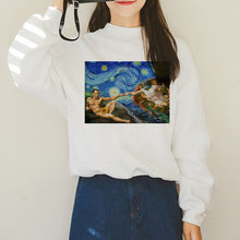 Load image into Gallery viewer, Van Gogh Funny Harajuku Vogue Hoodies Women Autumn Oil Print Warm Aesthetic Ullzang Sweatshirts 90s Van Gone Meme Hoody Female