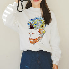 Load image into Gallery viewer, Van Gogh Funny Harajuku Vogue Hoodies Women Autumn Oil Print Warm Aesthetic Ullzang Sweatshirts 90s Van Gone Meme Hoody Female