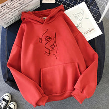 Load image into Gallery viewer, Hoodies Women Hooded Simple All-match Leisure Oversize Pullovers Korean Style Warm Kawaii Womens Loose Streetwear Sweatshirts