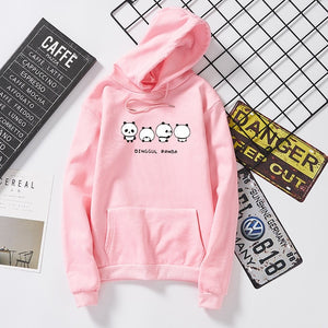 DeRuiLaDy 2019 Fashion Couple oversized Hoodies For Women men Fall Winter Anime Panda Print Sweatshirt Casual Hoodie Streetwear