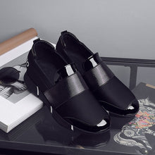 Load image into Gallery viewer, Mujer femmes Femine sans lacet décontracté épaissir doux semelle Plimsolls mocassin Zapatillas plat paresseux loisirs chaussures