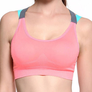 Women Sexy Fitness Yoga Push Up Sports Bra Running Seamless Padded Professional Shockproof Pink Black Plus Size Top Bra xl xxl