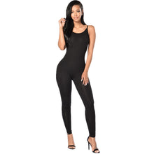 Load image into Gallery viewer, new summer black white bodycon jumpsuits fashion sexy Spaghetti Strap tight leotard suspenders women slim Milk silk jumpsuit